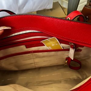 Mk voyager leather tote